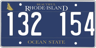 RI license plate 132154