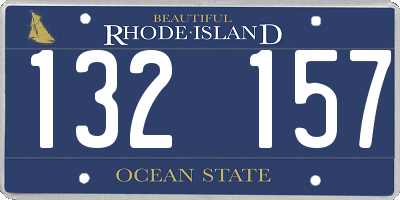 RI license plate 132157