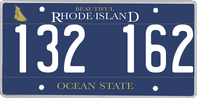 RI license plate 132162