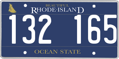 RI license plate 132165