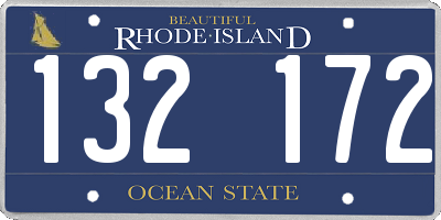 RI license plate 132172