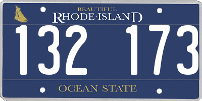 RI license plate 132173