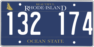 RI license plate 132174