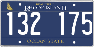 RI license plate 132175