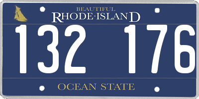 RI license plate 132176