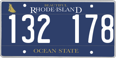 RI license plate 132178