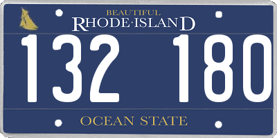 RI license plate 132180