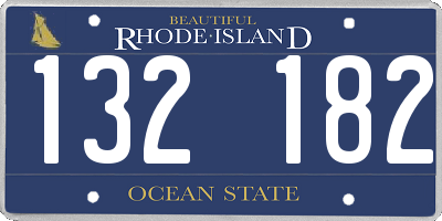 RI license plate 132182