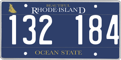 RI license plate 132184