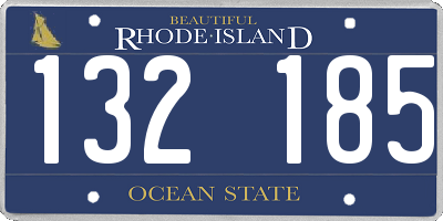 RI license plate 132185