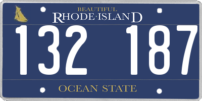RI license plate 132187