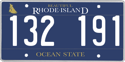 RI license plate 132191