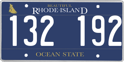 RI license plate 132192