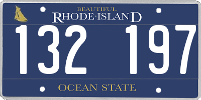 RI license plate 132197