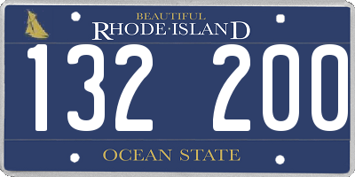 RI license plate 132200