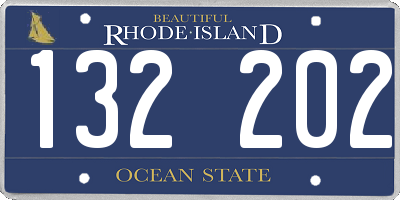 RI license plate 132202