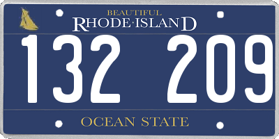RI license plate 132209