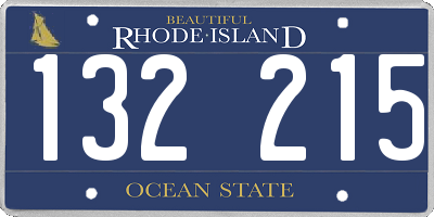 RI license plate 132215
