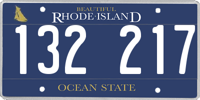 RI license plate 132217