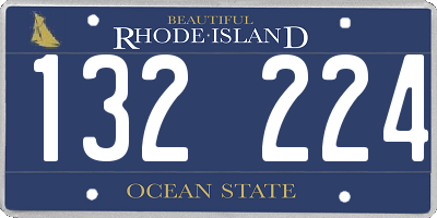 RI license plate 132224