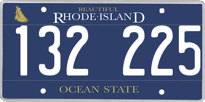 RI license plate 132225