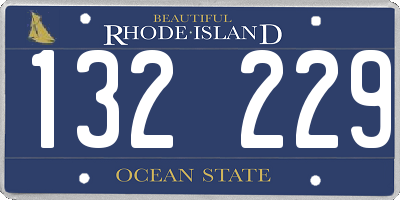 RI license plate 132229