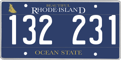 RI license plate 132231