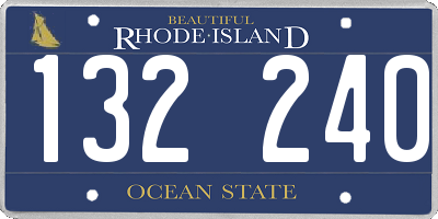 RI license plate 132240