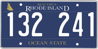 RI license plate 132241