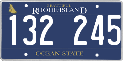 RI license plate 132245