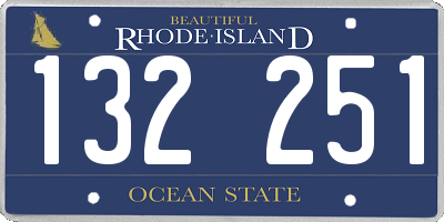 RI license plate 132251