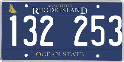 RI license plate 132253