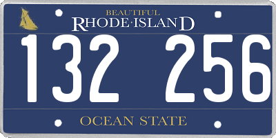 RI license plate 132256