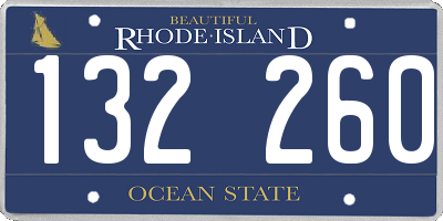 RI license plate 132260