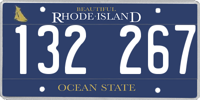 RI license plate 132267