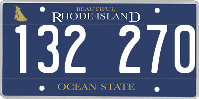RI license plate 132270