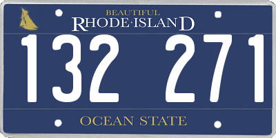 RI license plate 132271