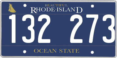RI license plate 132273