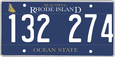 RI license plate 132274