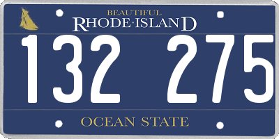 RI license plate 132275