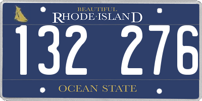 RI license plate 132276