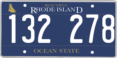 RI license plate 132278
