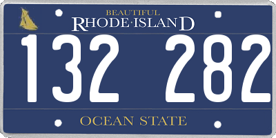 RI license plate 132282