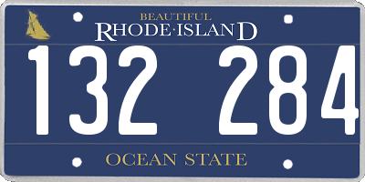 RI license plate 132284