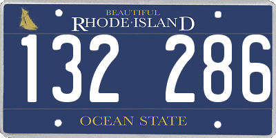 RI license plate 132286