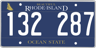 RI license plate 132287