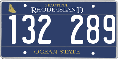 RI license plate 132289