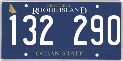 RI license plate 132290