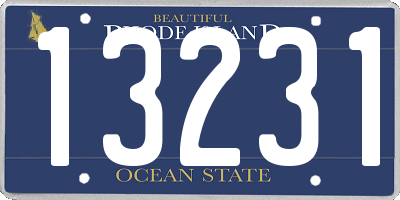 RI license plate 13231