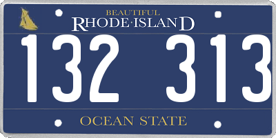 RI license plate 132313